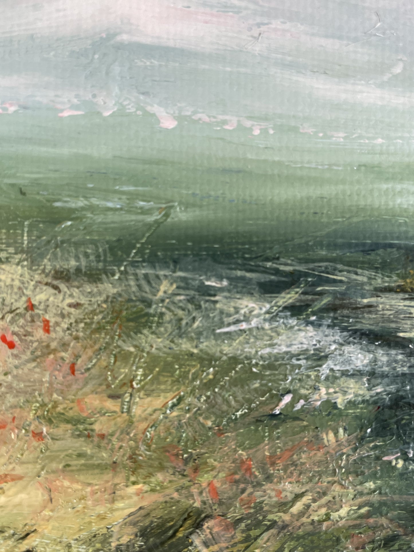 Pastures New Mini Landscape original on Canvas