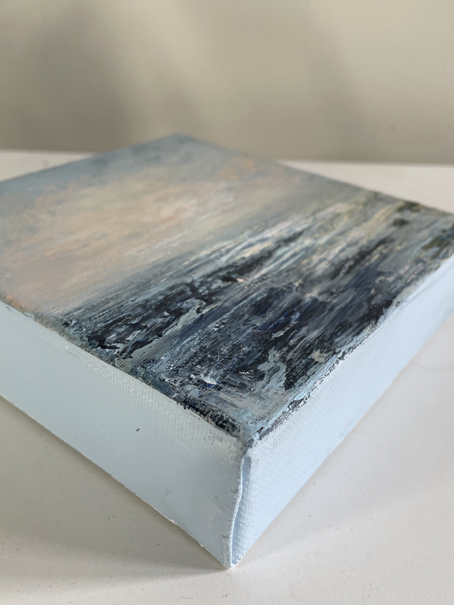 Evening Glow Semi Abstract Mini Landscape original on Canvas