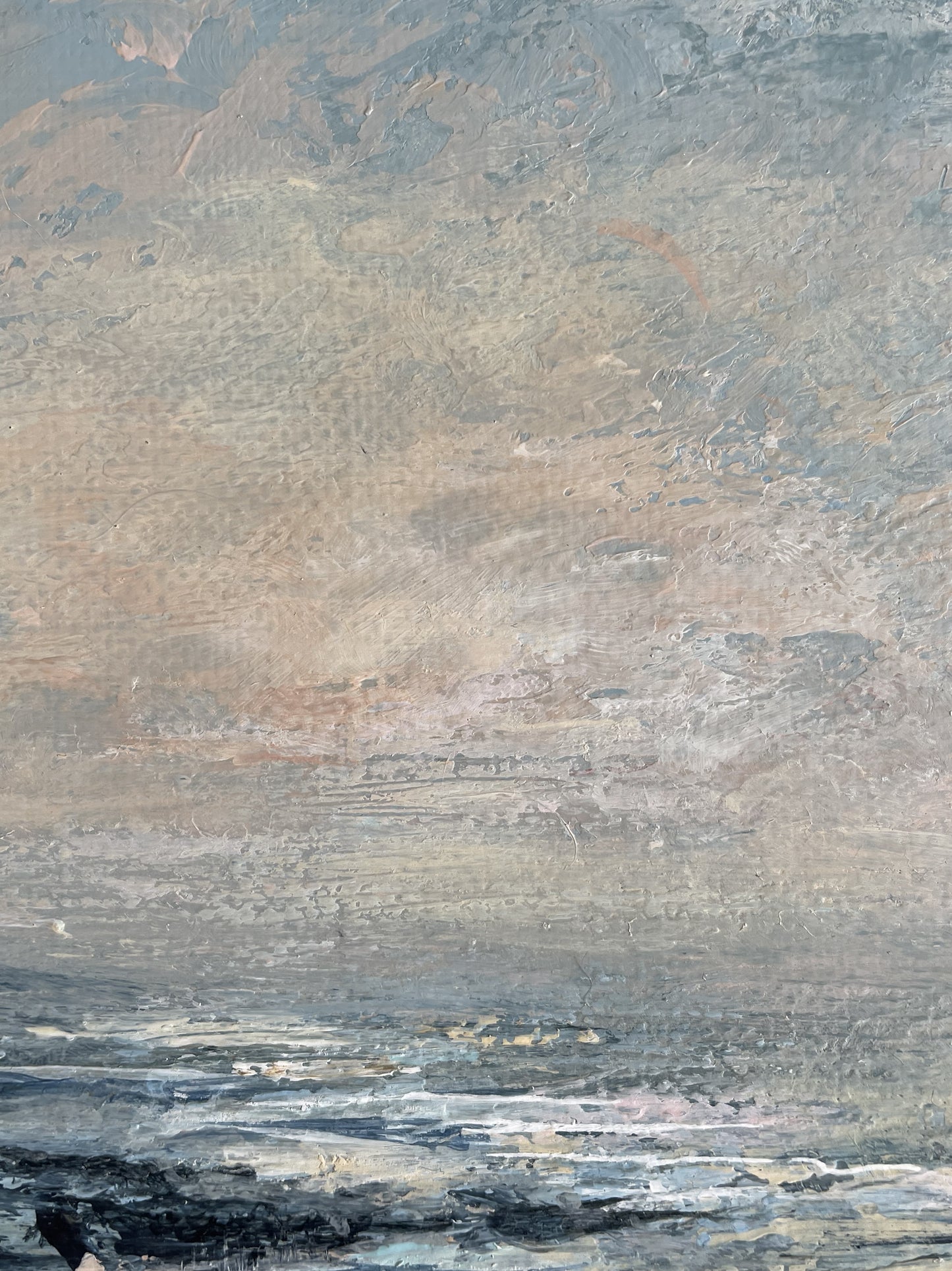 Evening Glow Semi Abstract Mini Landscape original on Canvas