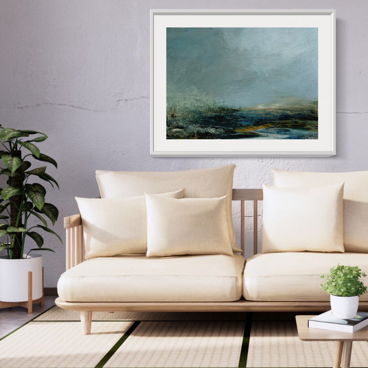 semi abstract landscape print
