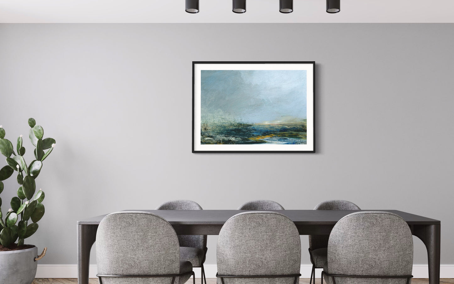 semi abstract landscape print