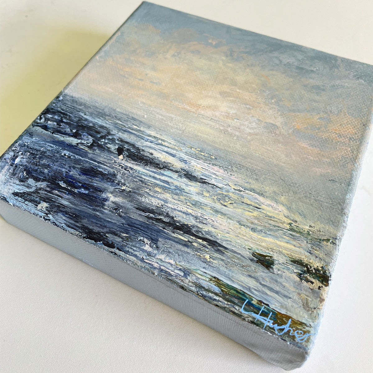 Evening Glow Semi Abstract Mini Landscape original on Canvas
