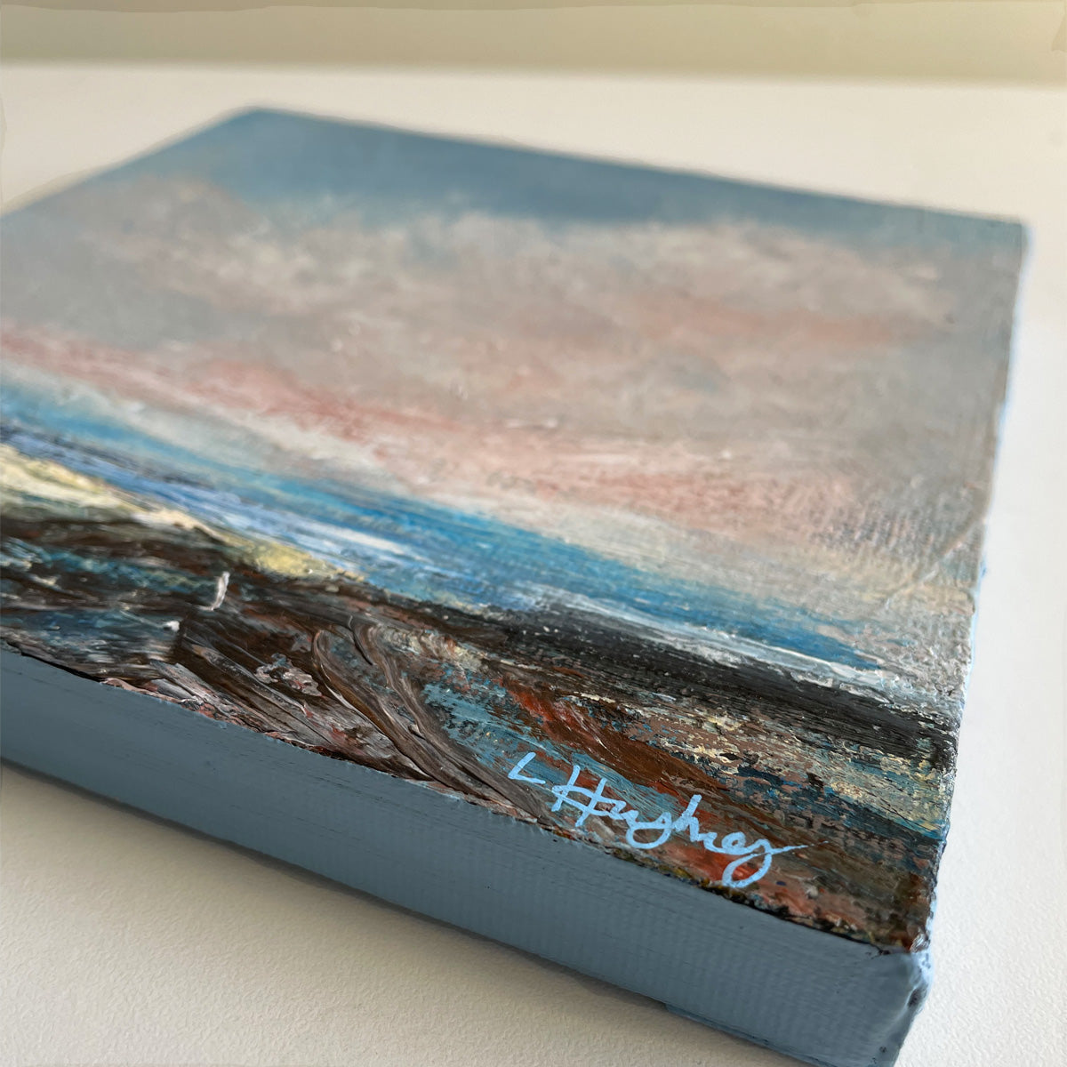 Pink Skies Semi Abstract Mini Landscape