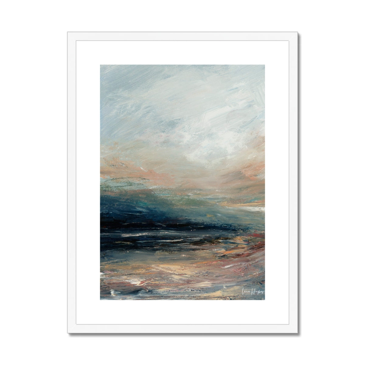 semi abstract landscape framed print