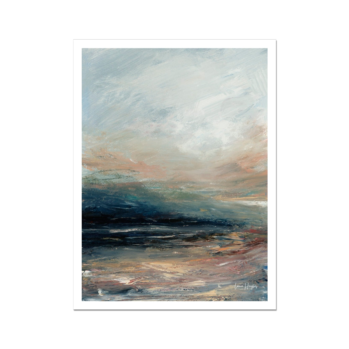 semi abstract landscape framed print