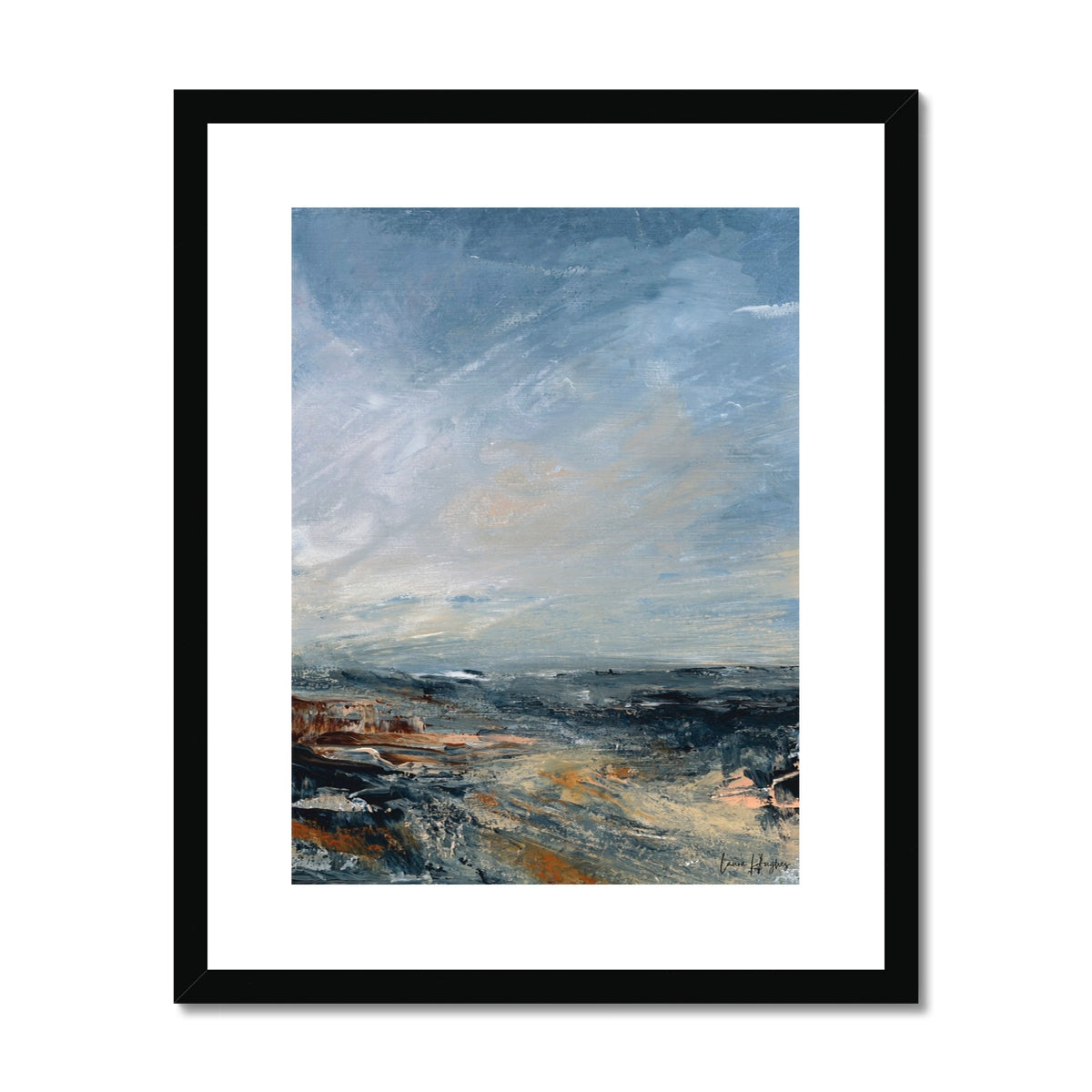Semi abstract landscape framed print