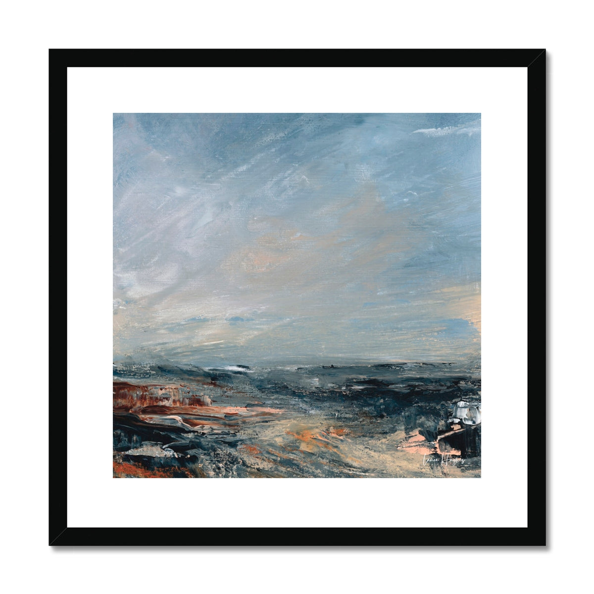semi abstract landscape framed print
