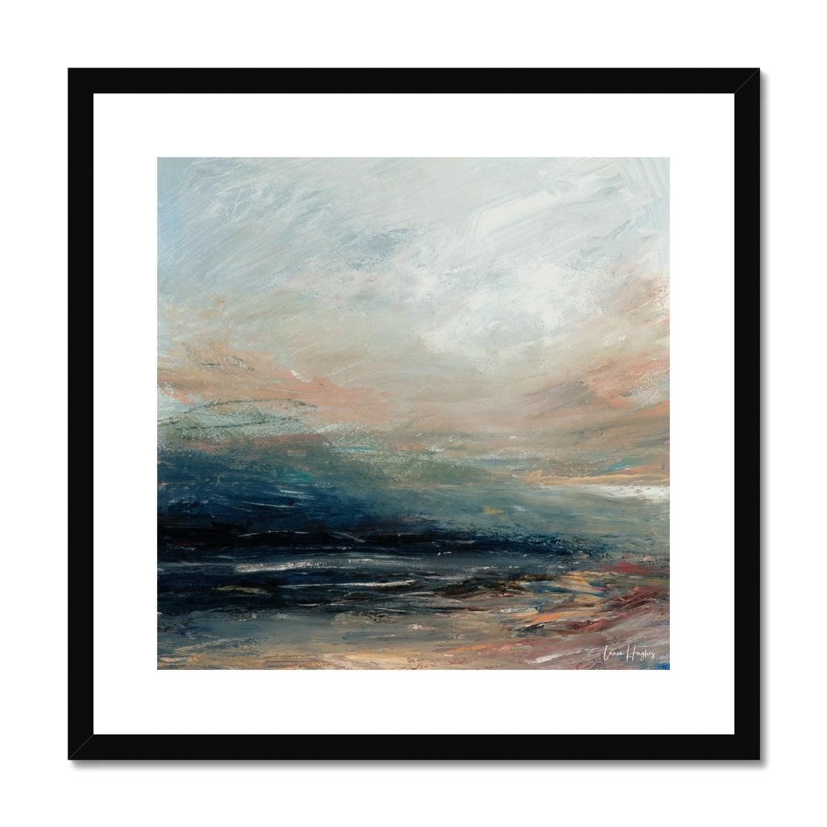 Semi abstract landscape framed print