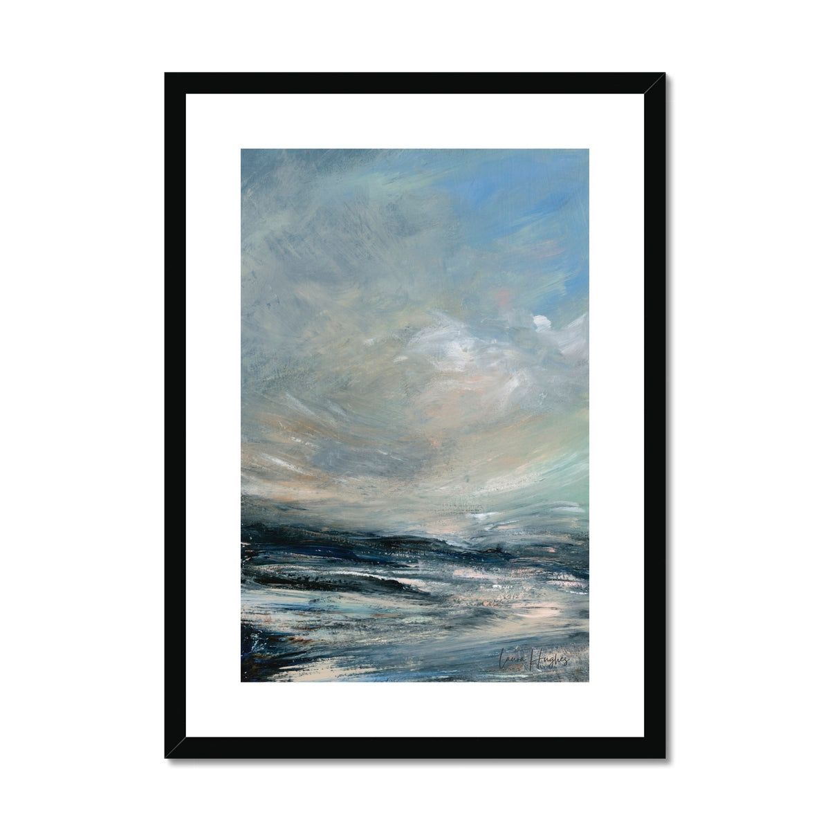 Semi abstract landscape framed print