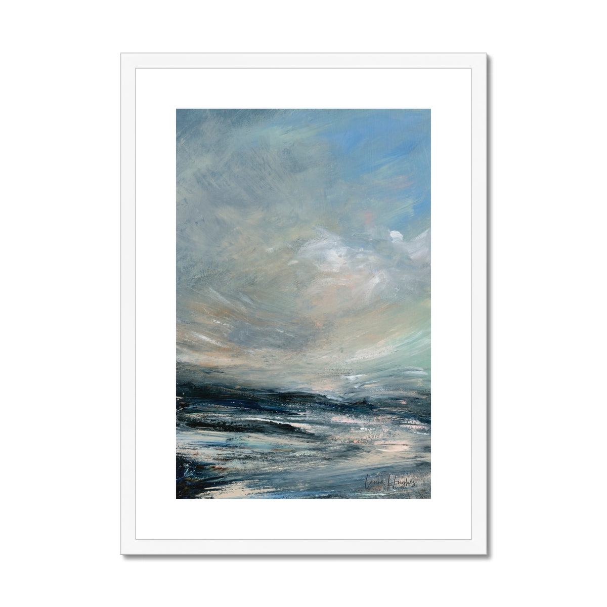 Semi abstract landscape framed print