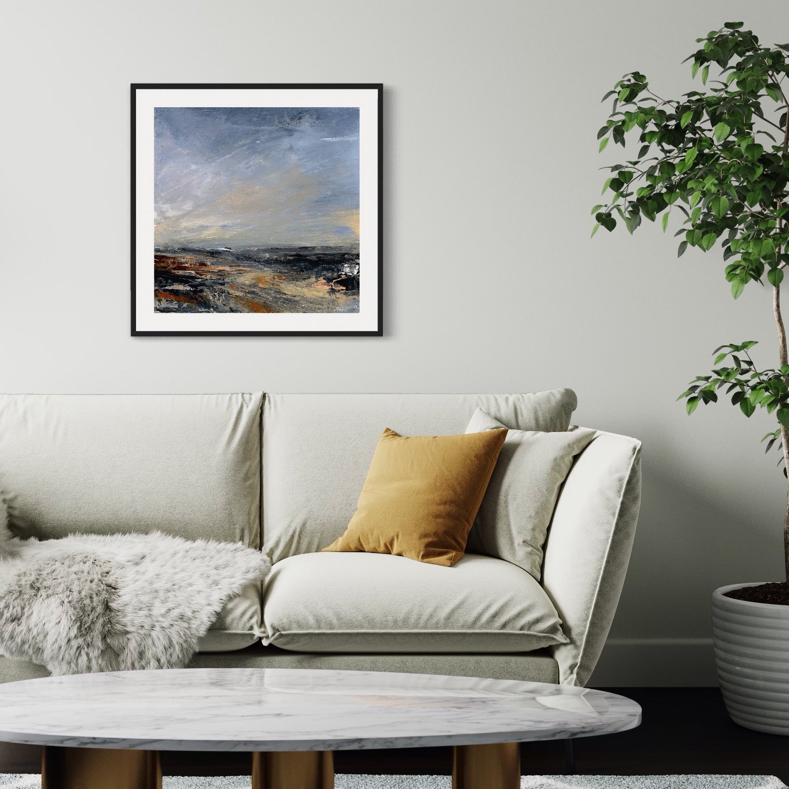 Semi abstract landscape print