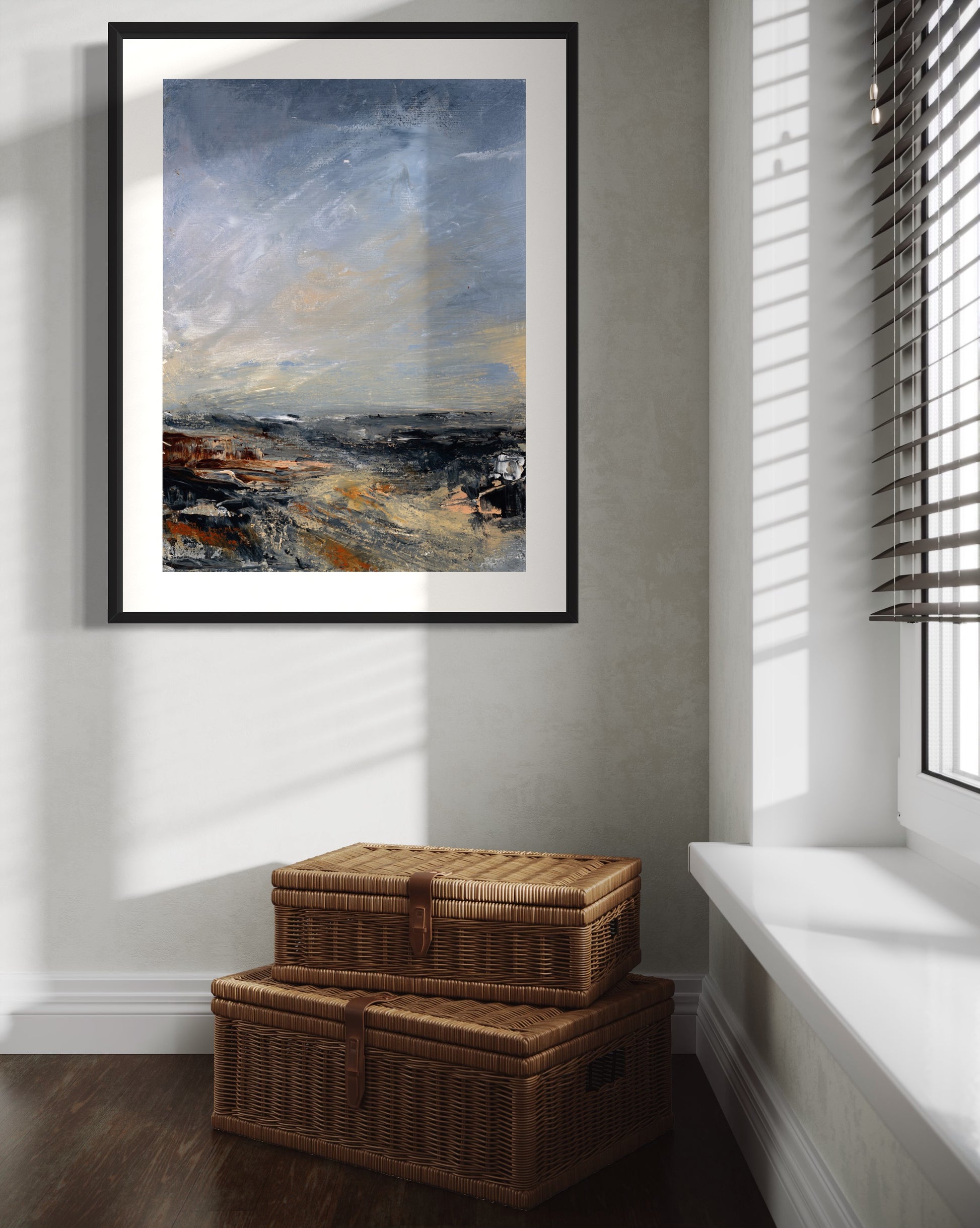 Semi abstract landscape framed print