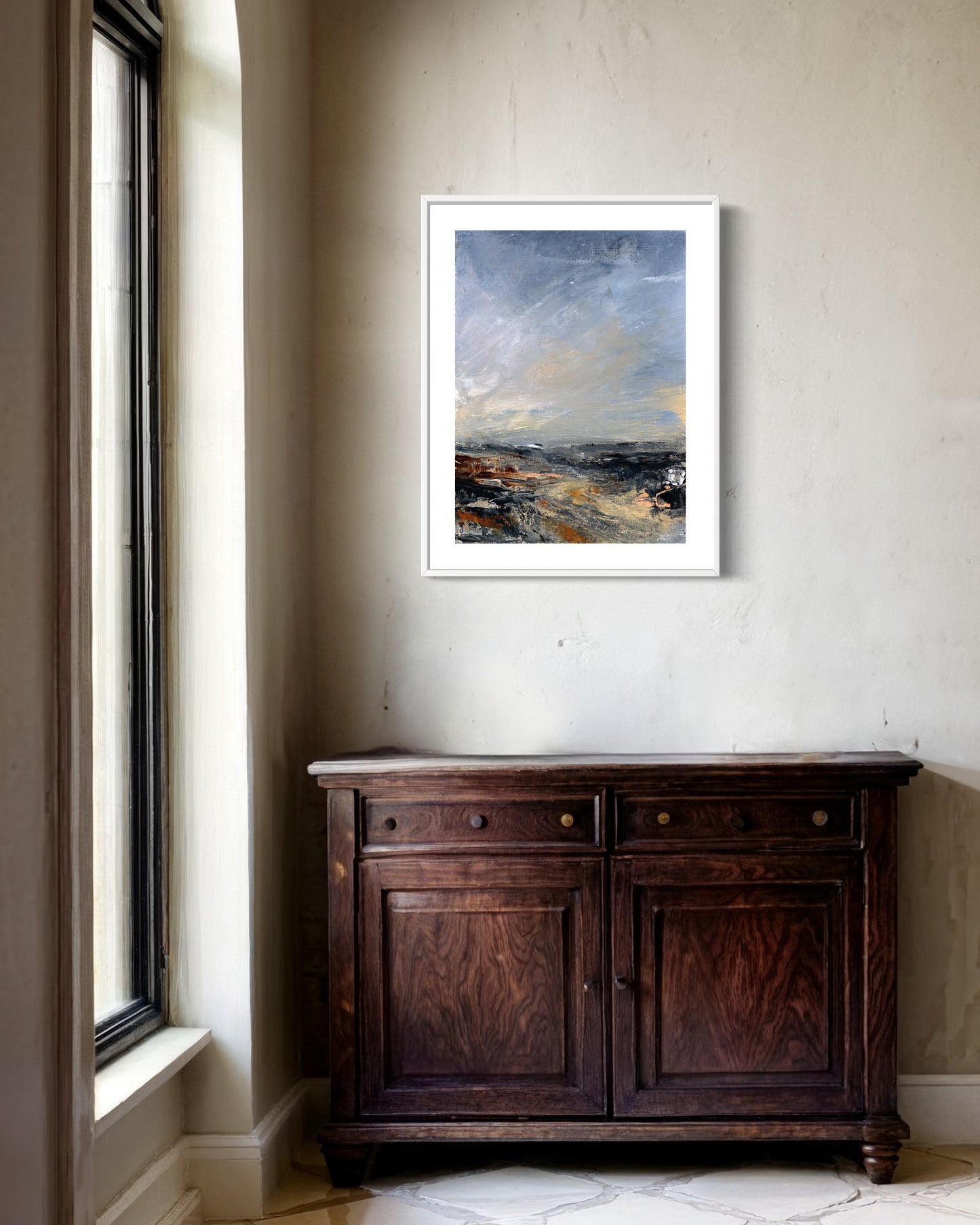 Semi abstract landscape framed print