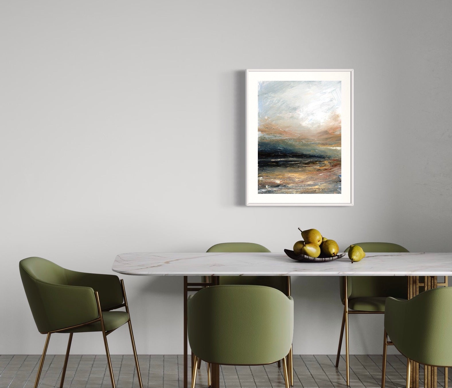 semi abstract landscape framed print