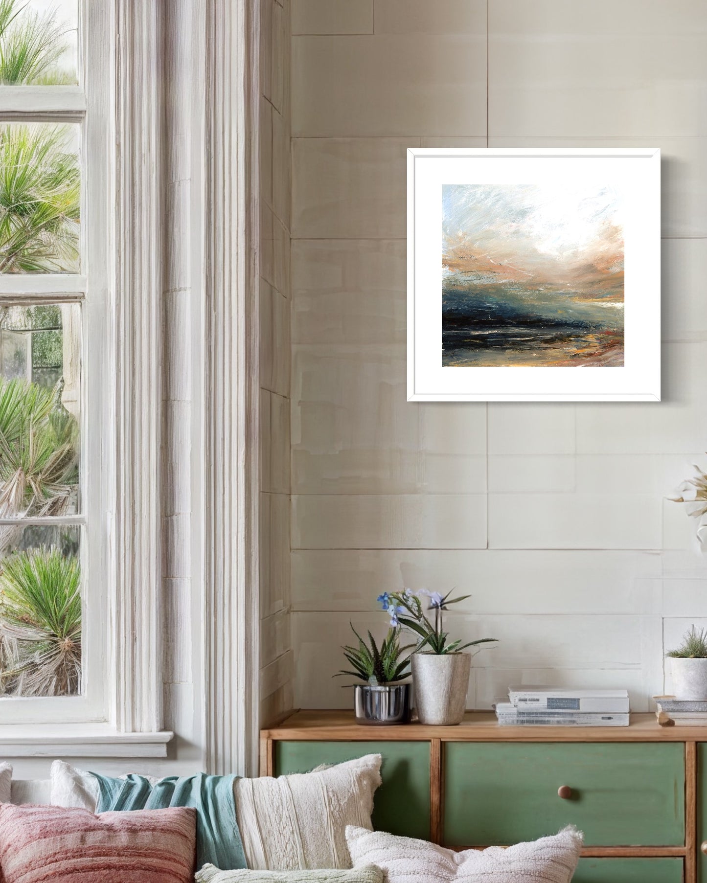 Semi abstract landscape framed print