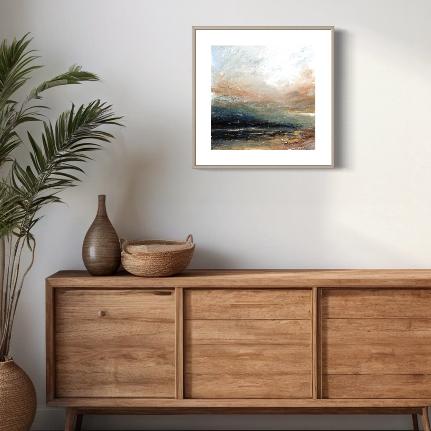 Semi abstract landscape framed print
