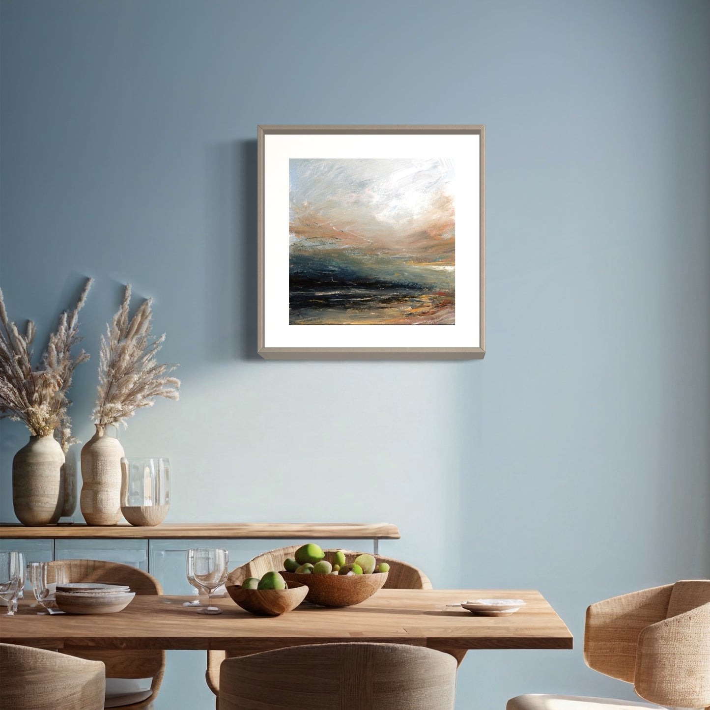 Semi abstract landscape framed print