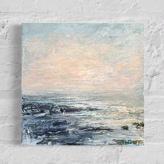 Evening Glow Semi Abstract Mini Landscape original on Canvas