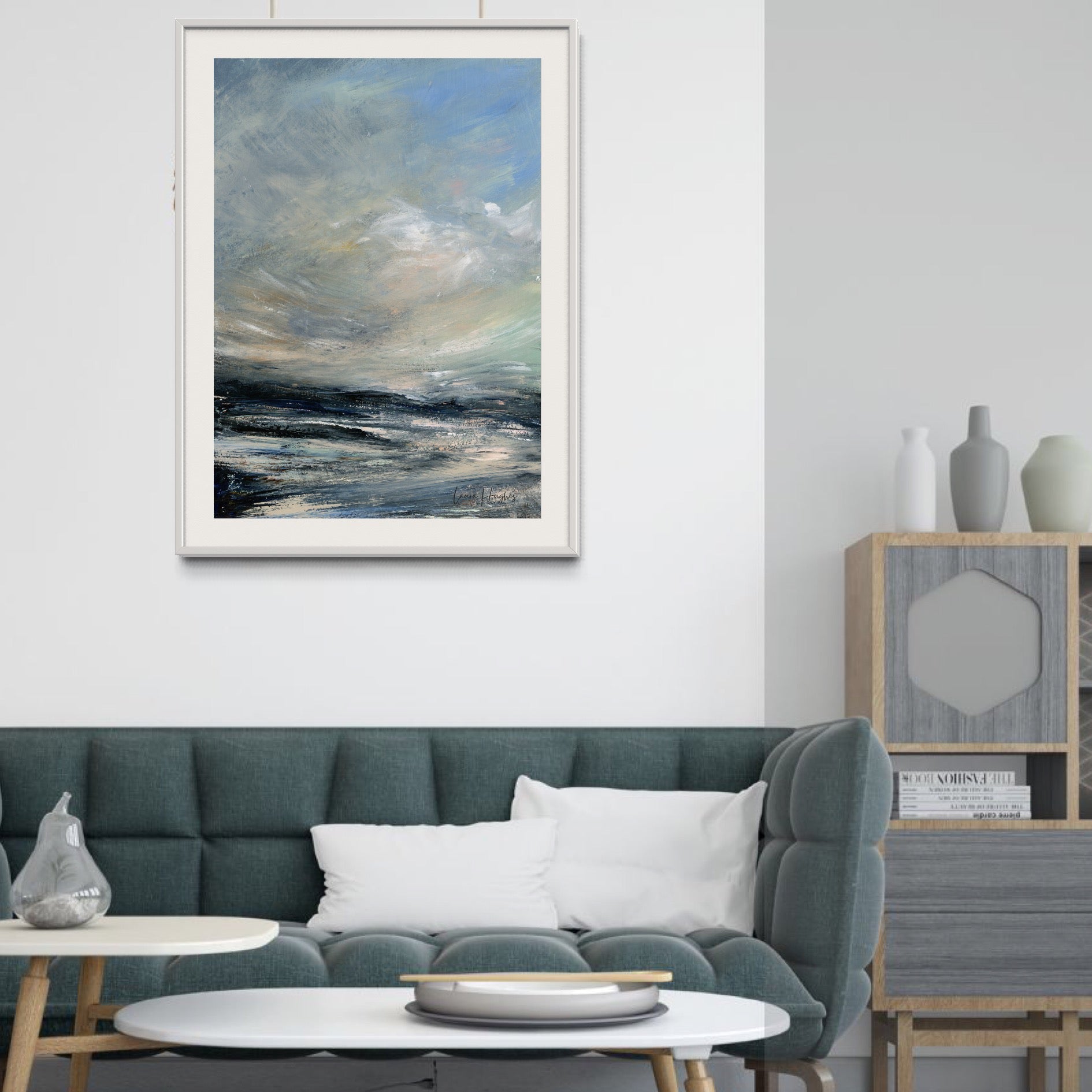 Semi abstract landscape framed print