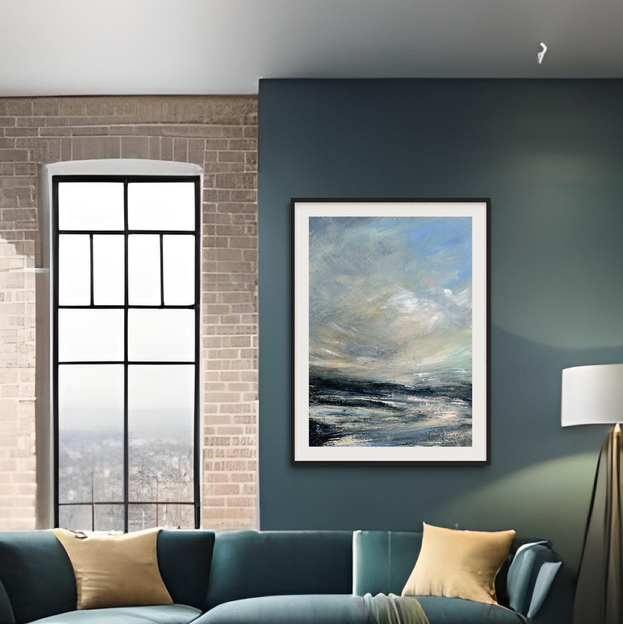 Semi abstract landscape framed print