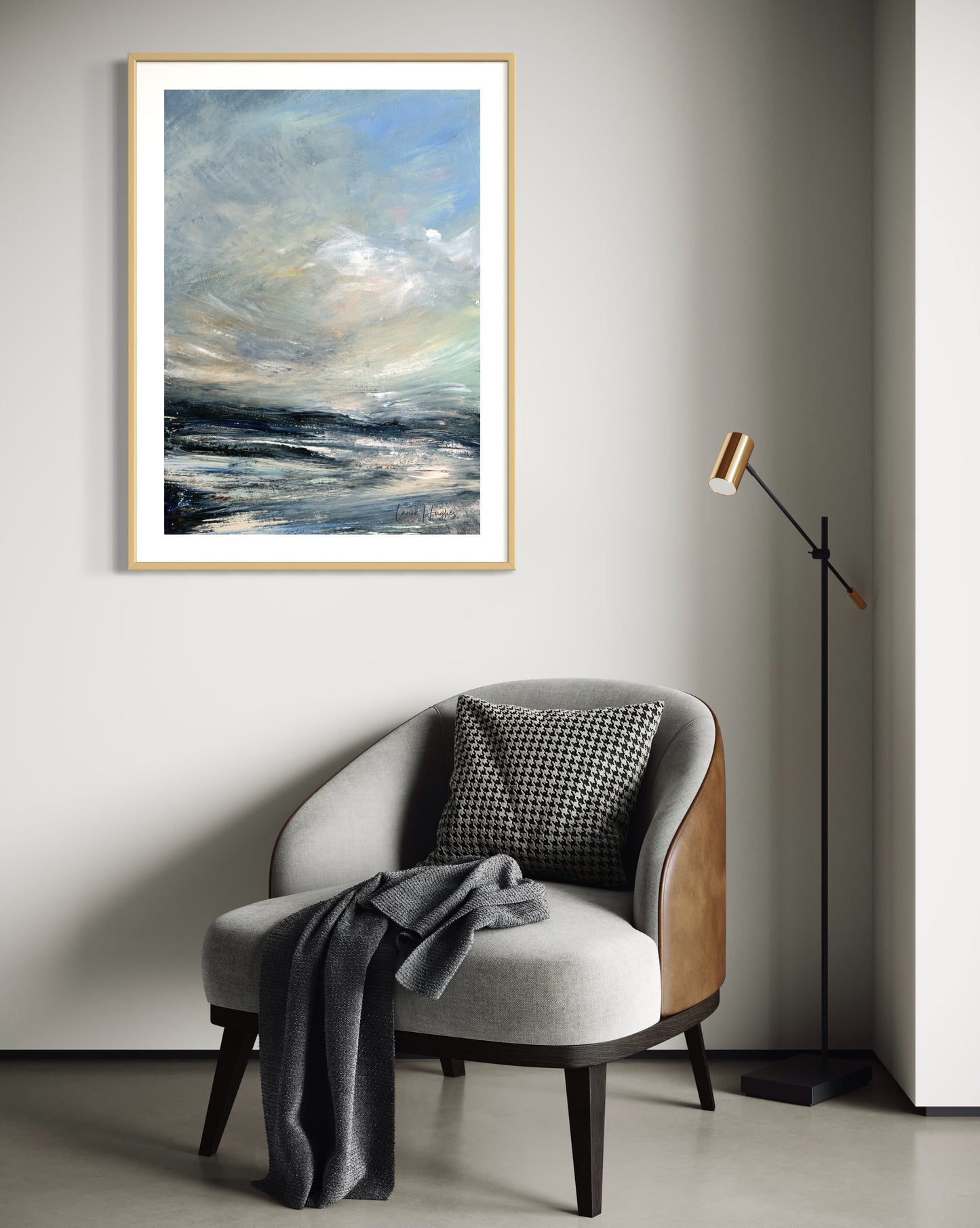 Semi abstract landscape framed print