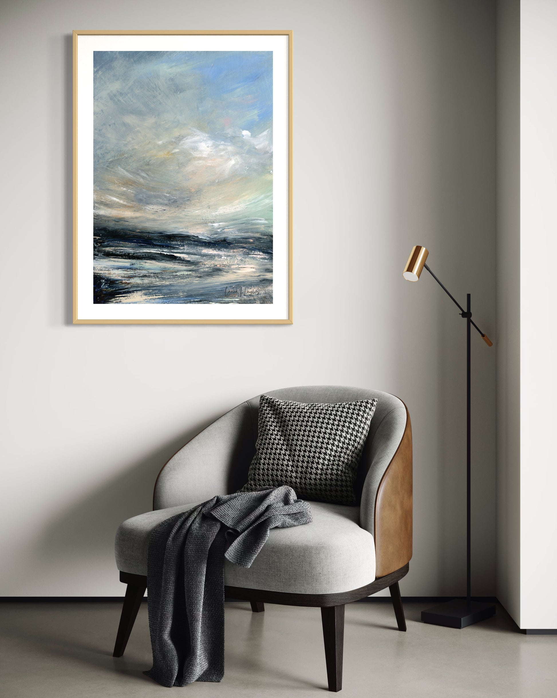 Semi abstract landscape framed print