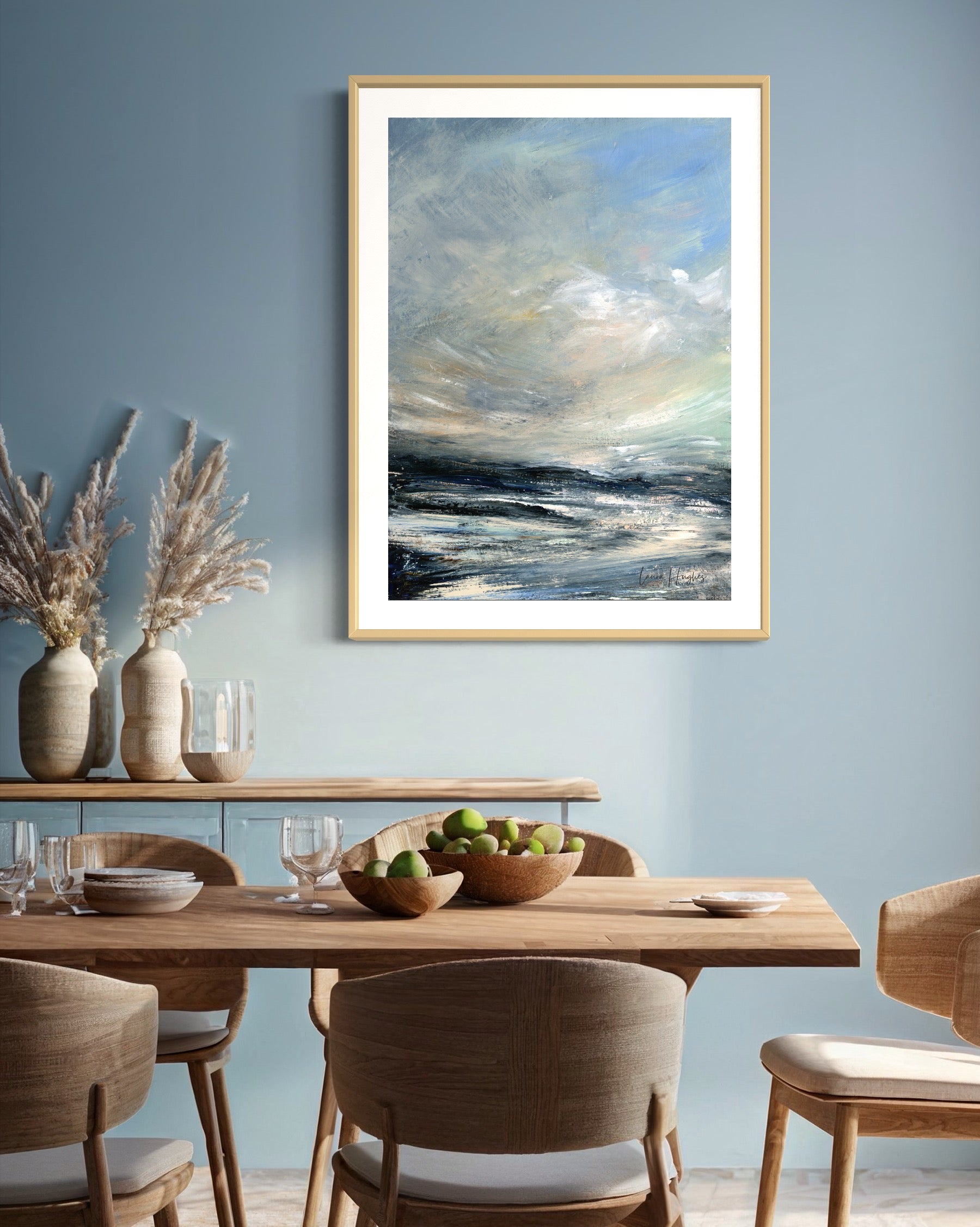 Semi abstract landscape framed print