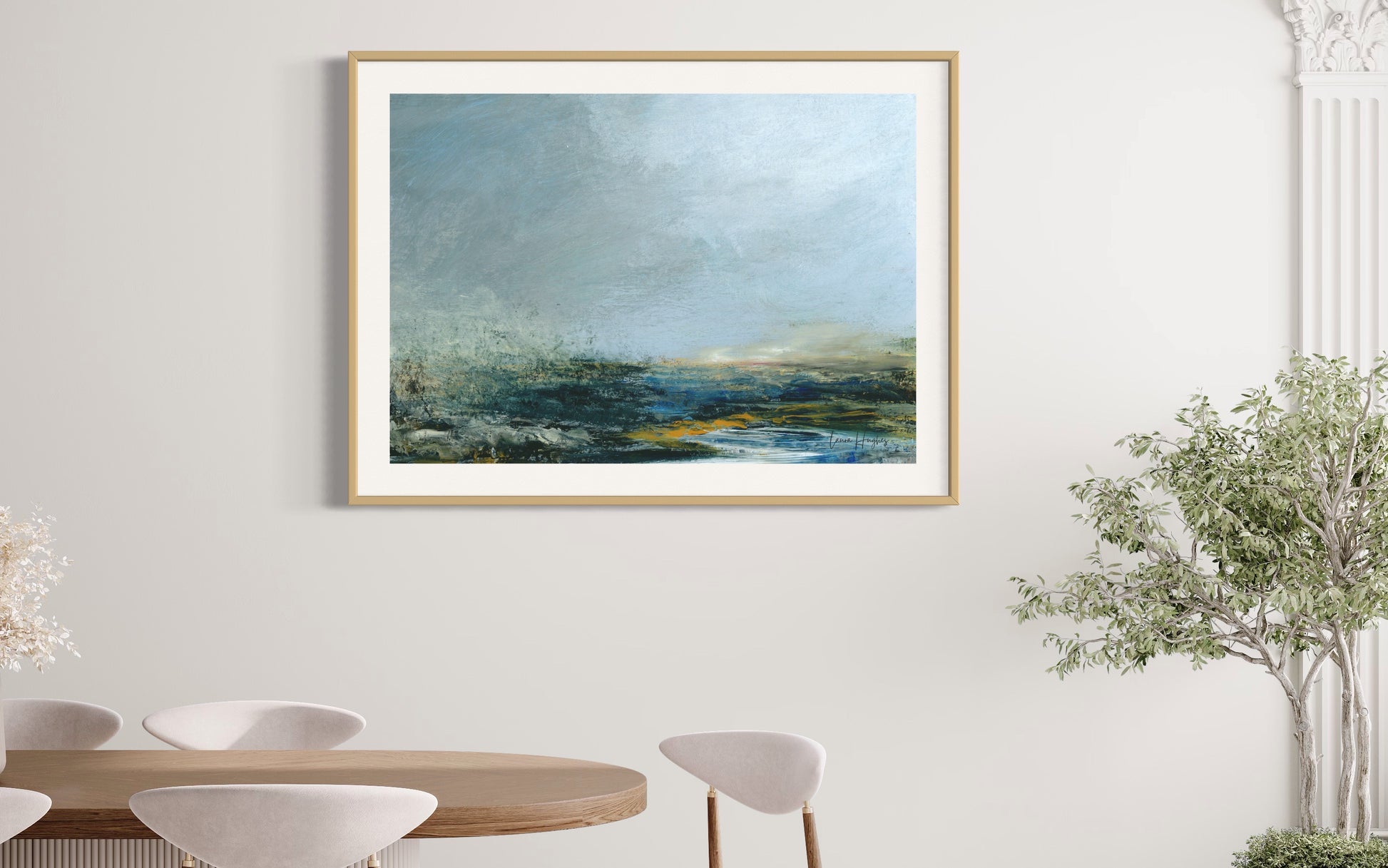 semi abstract landscape print