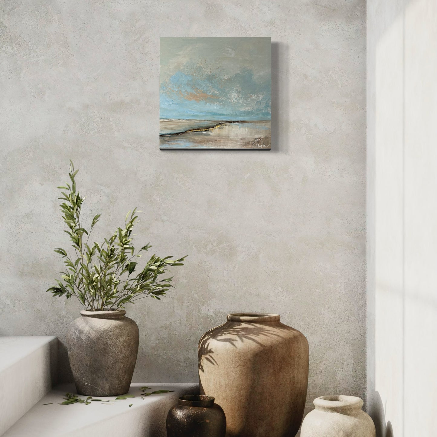 Serenity in Sand Semi Abstract Landscape