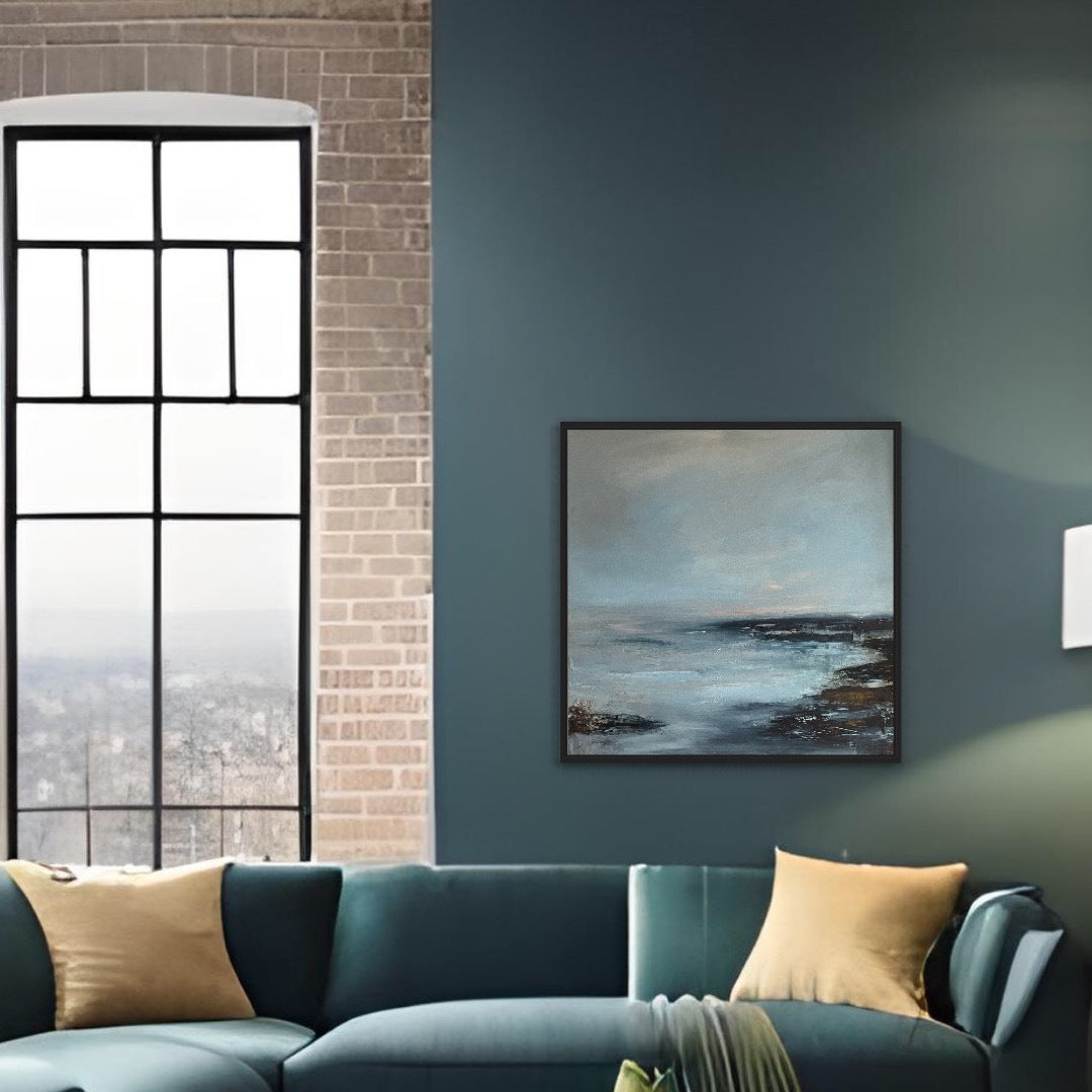 Serenity Sunrise Semi Abstract Landscape Canvas