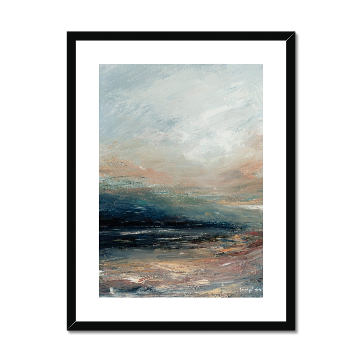 semi abstract landscape framed print