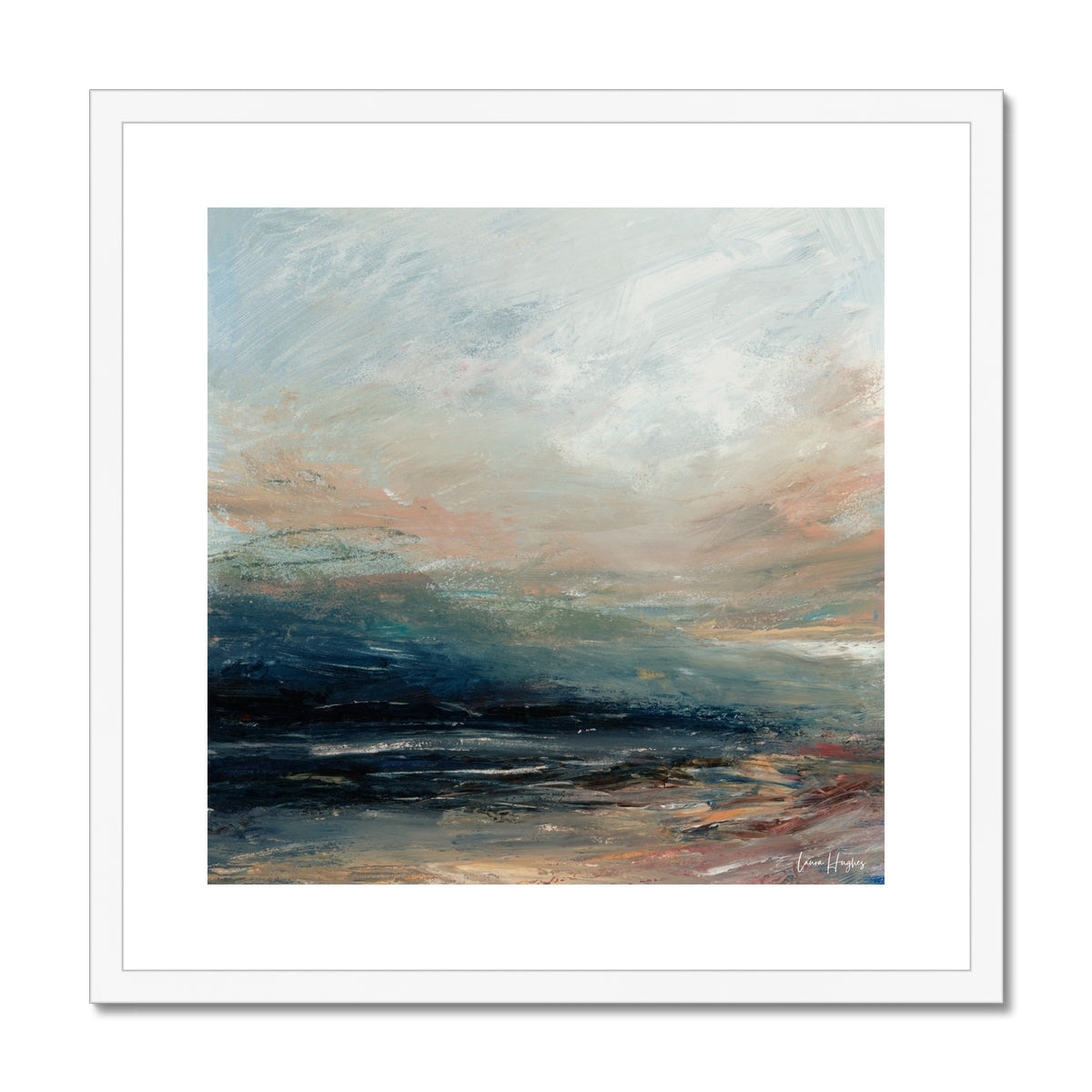 Semi abstract landscape framed print
