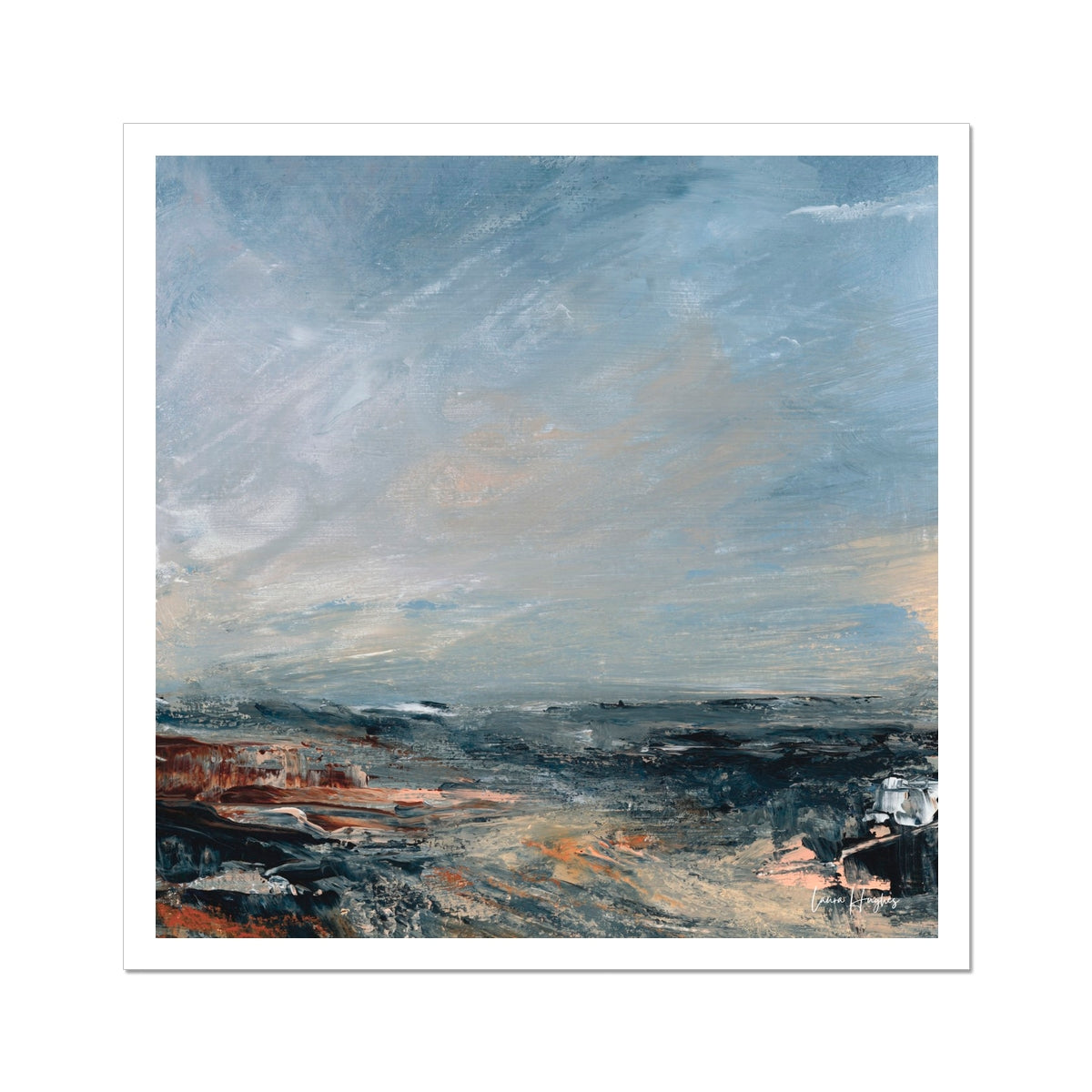 semi abstract landscape framed print