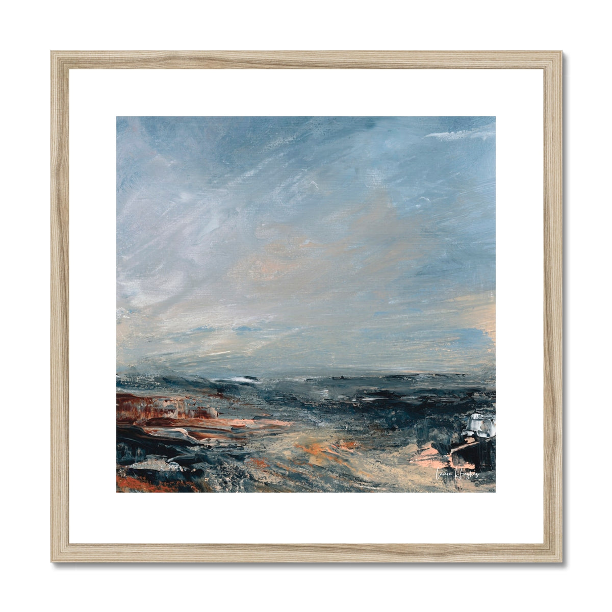 semi abstract landscape framed print