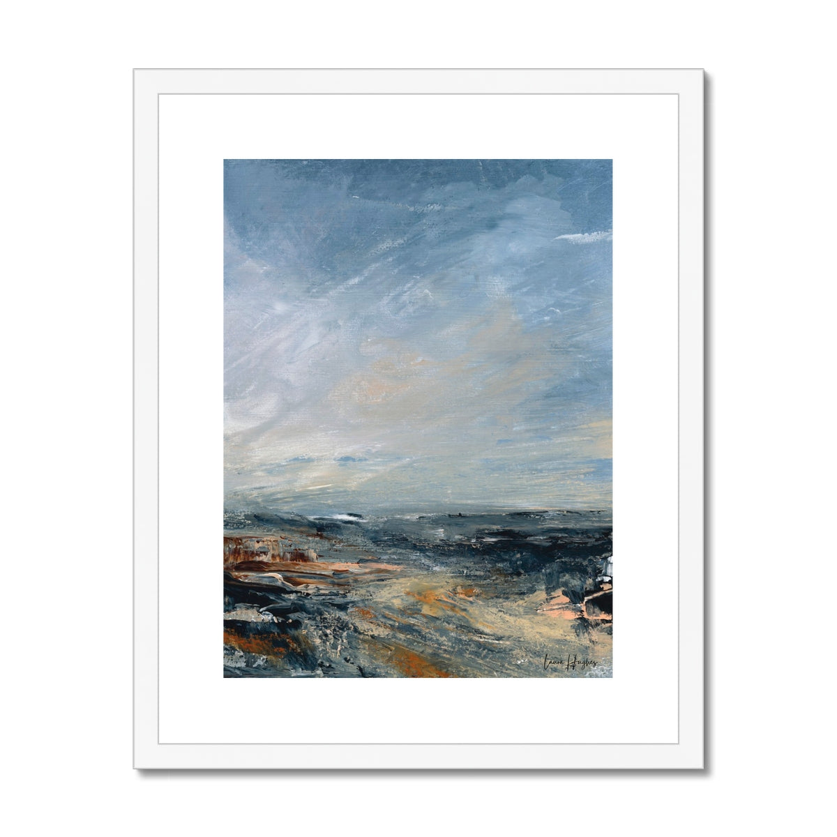 Semi abstract landscape framed print