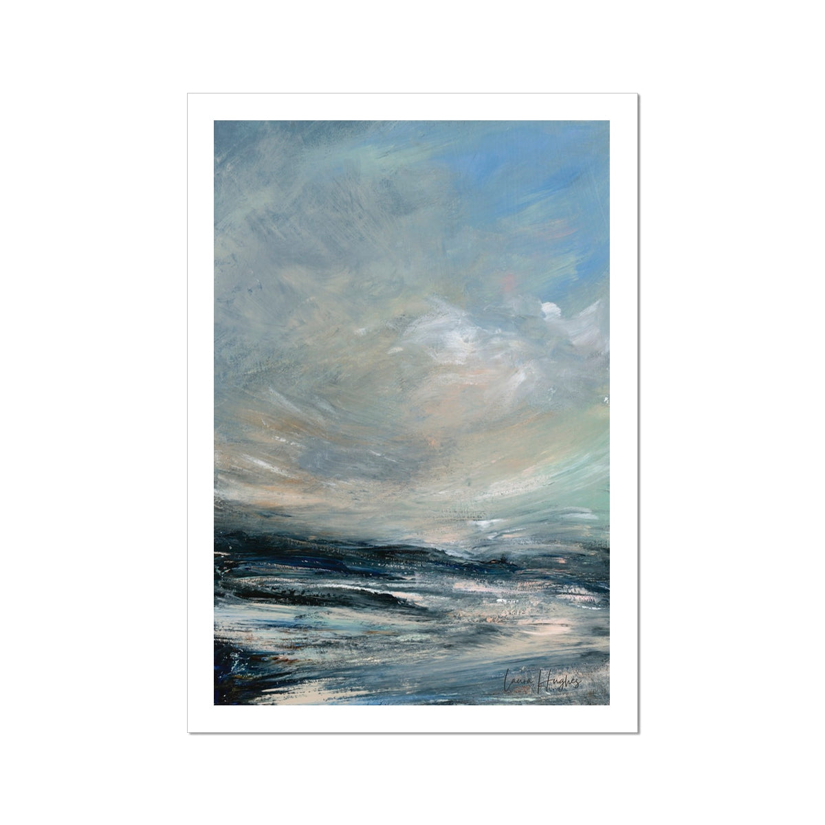 Semi abstract landscape framed print