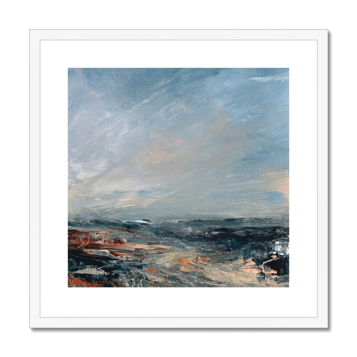 semi abstract landscape framed print